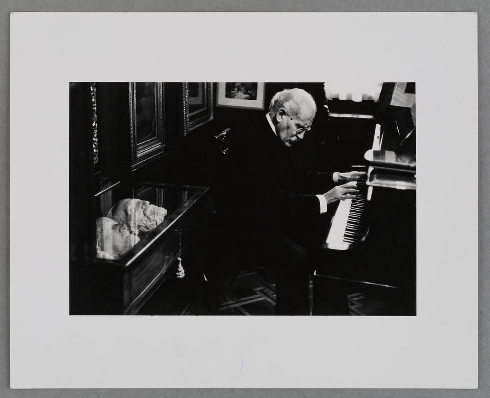 Arturo Toscanini in his home, Milan