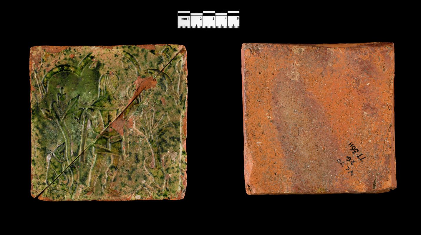 Medieval ceramic floor tile