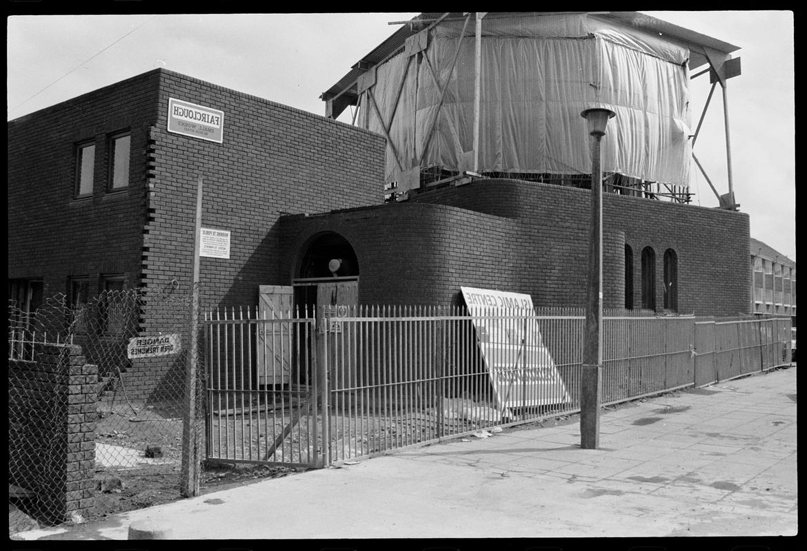 Exterior of Mosque under construction, Butetown.