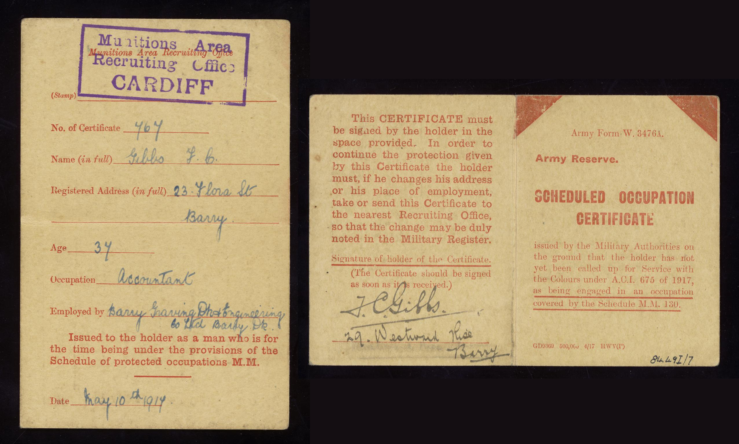 Transfer document to the army reserve