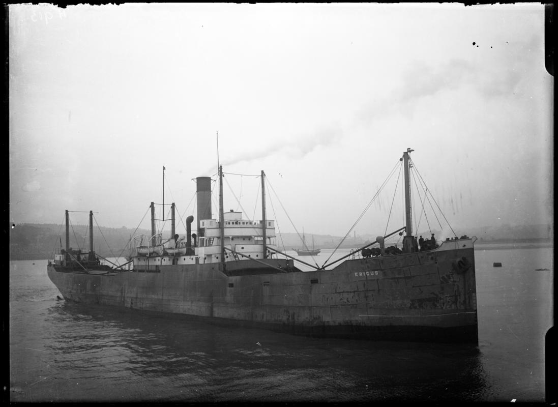 S.S. ERICUS, glass negative