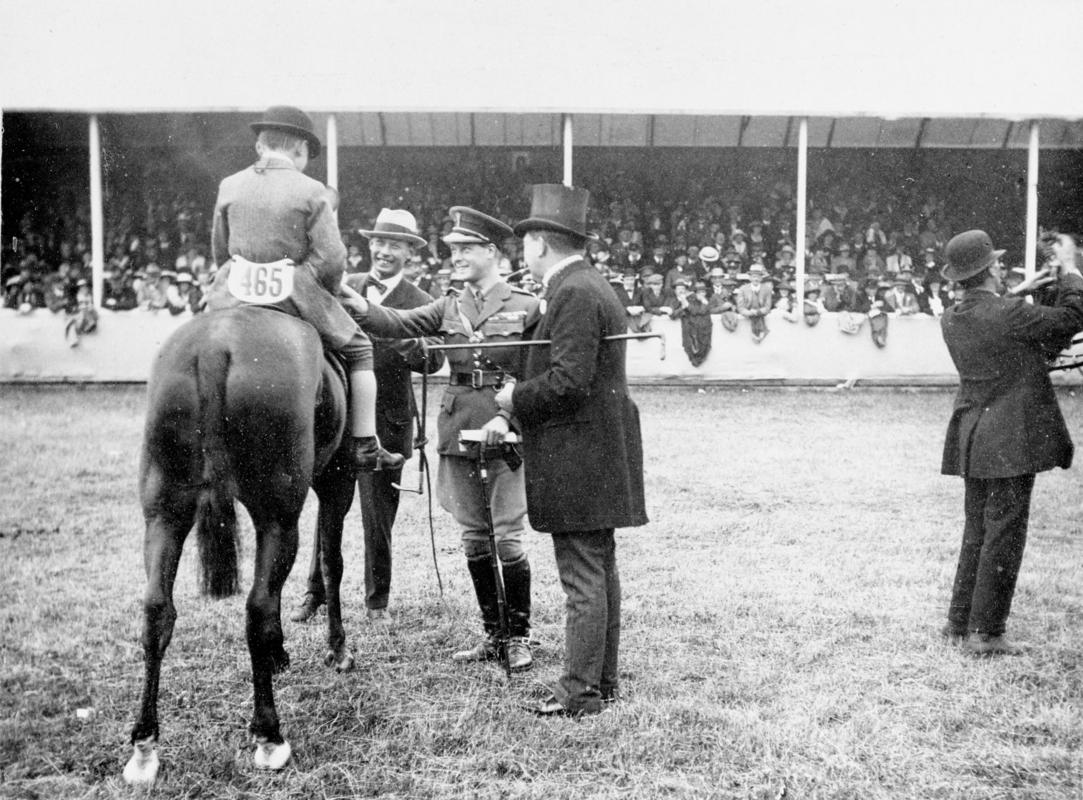 The Prince of Wales at the Royal Welsh Agricultural Society show, 1929