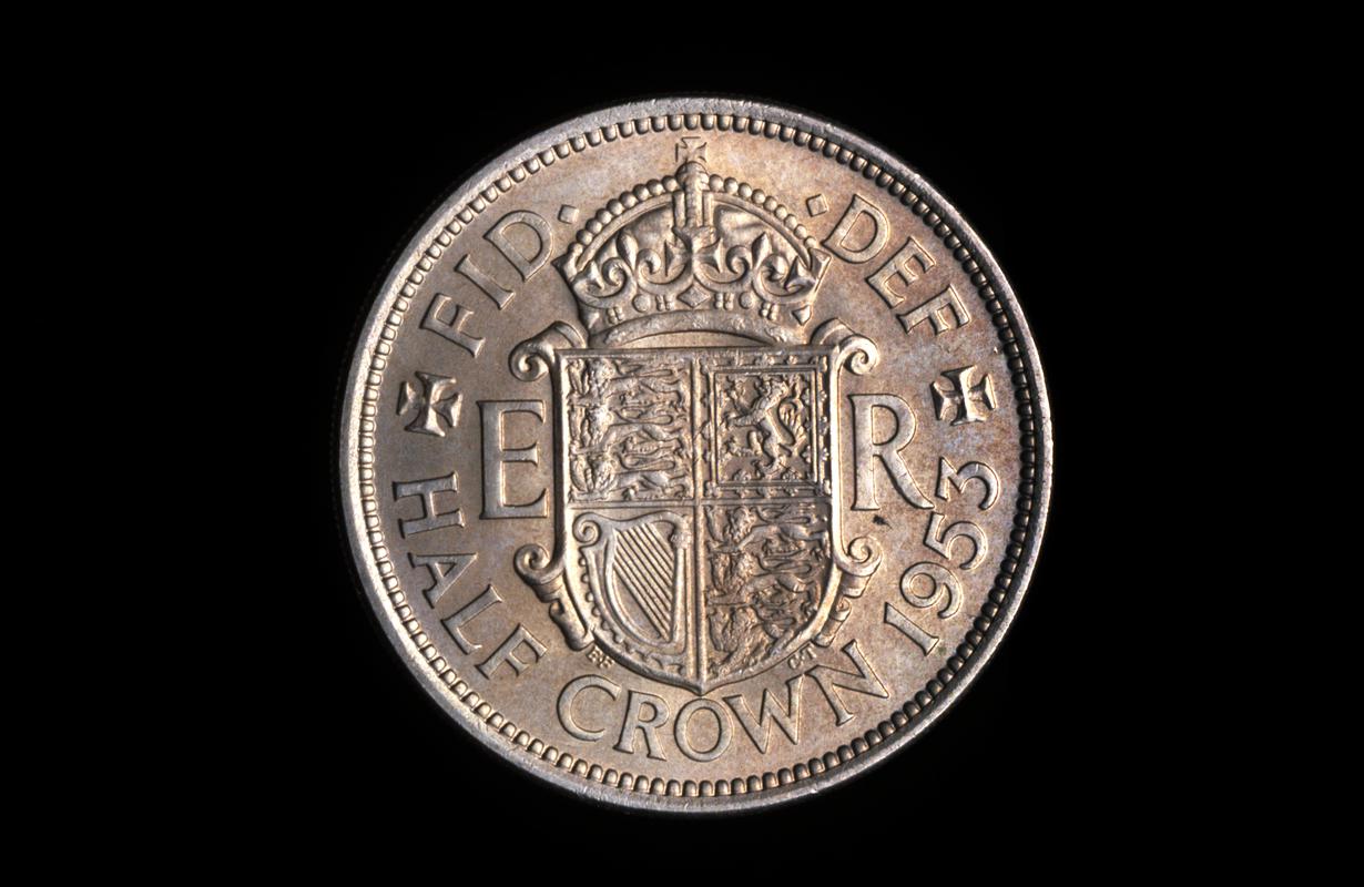 Elizabeth II half crown, 1953