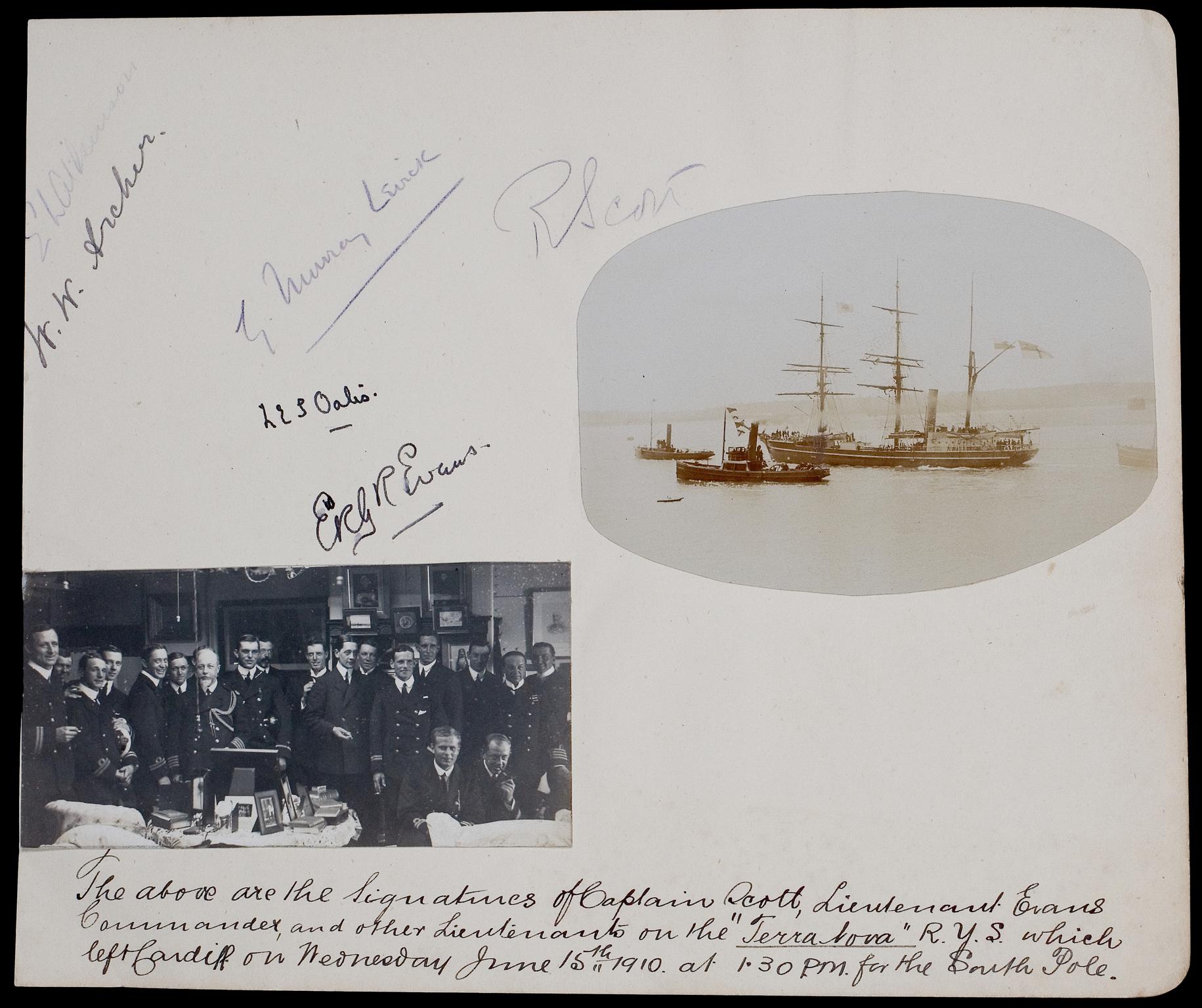 British Antarctic Expedition, autographs