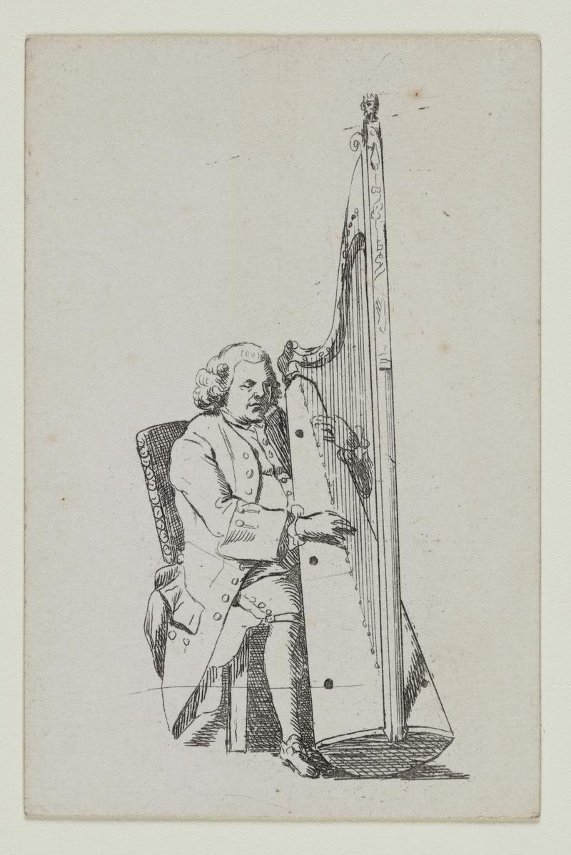 John Parry Playing the Harp