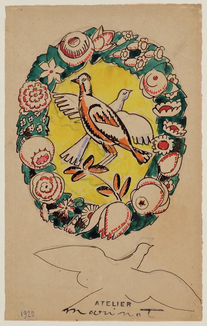 Bird Surrounded by Flowers