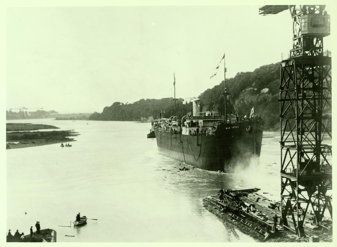 Launch of the ss WAR IDYLL at Chepstow