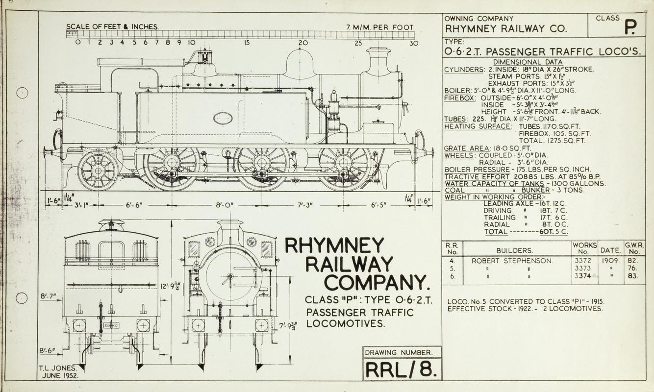 Class AR: Type B.6.2T Mineral  traffic locomotive. Tech drawing