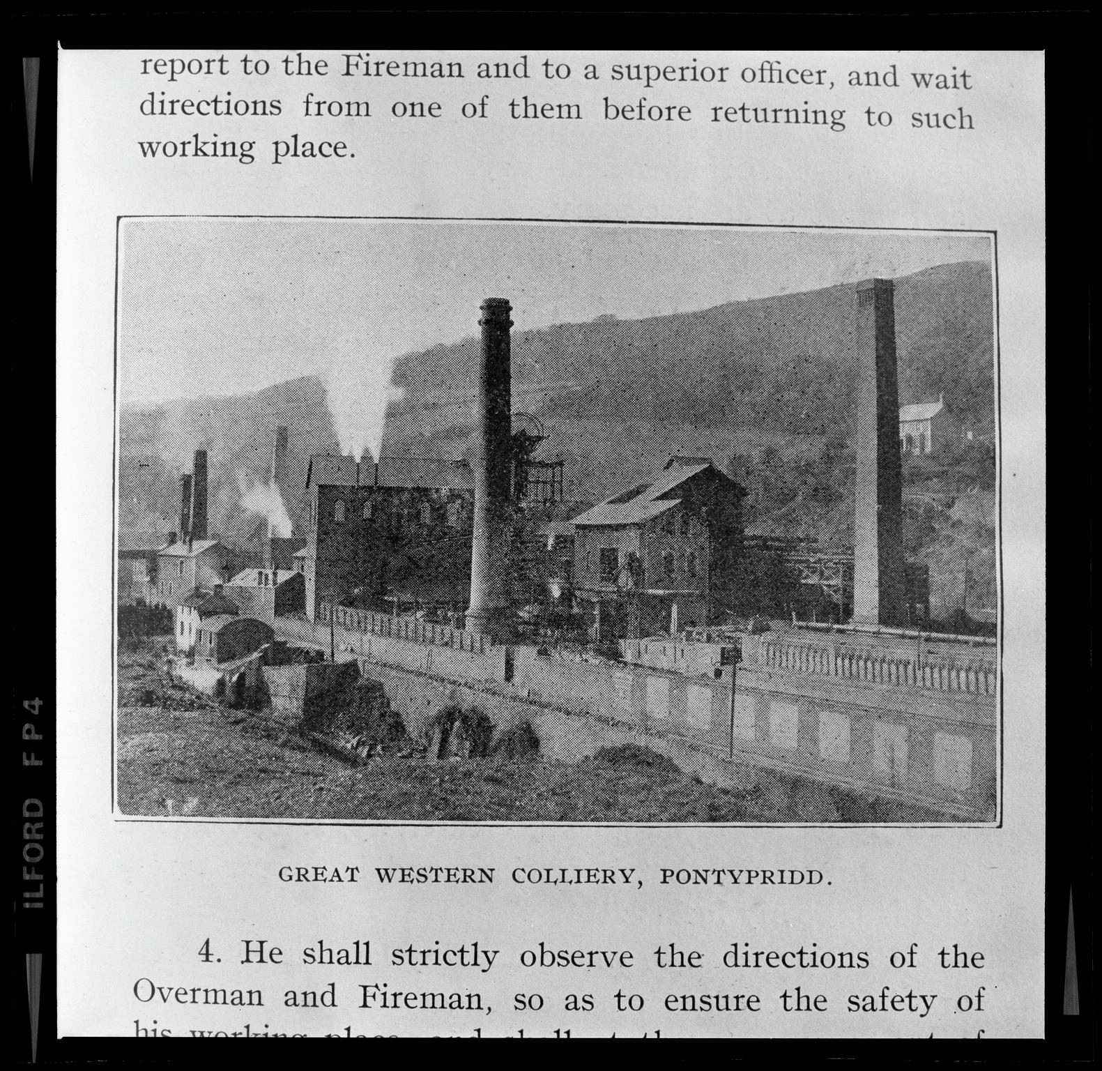 Great Western Colliery, film negative