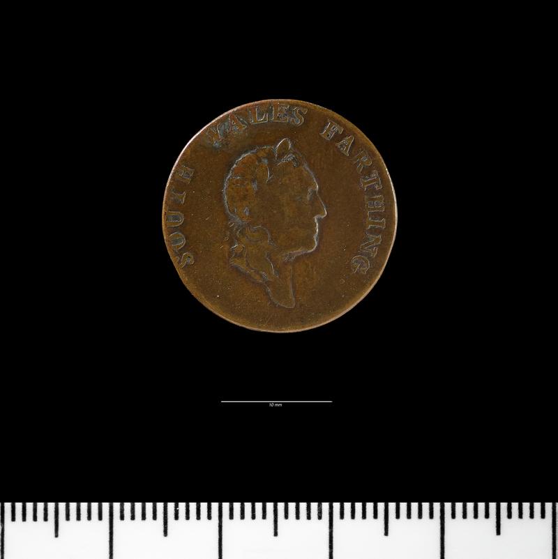 South Wales farthing token, undated