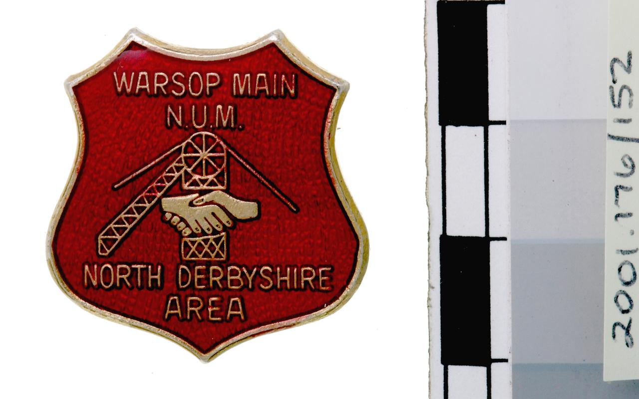 N.U.M North Derbyshire Area badge