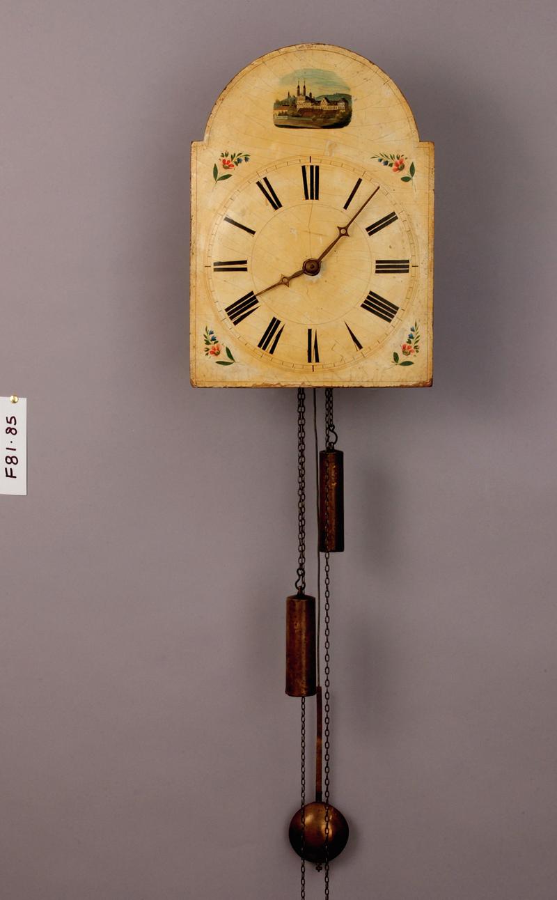 Wall clock, c. 1875.