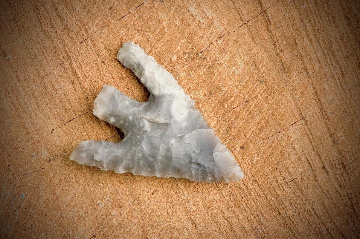 flint barbed and tanged arrowhead