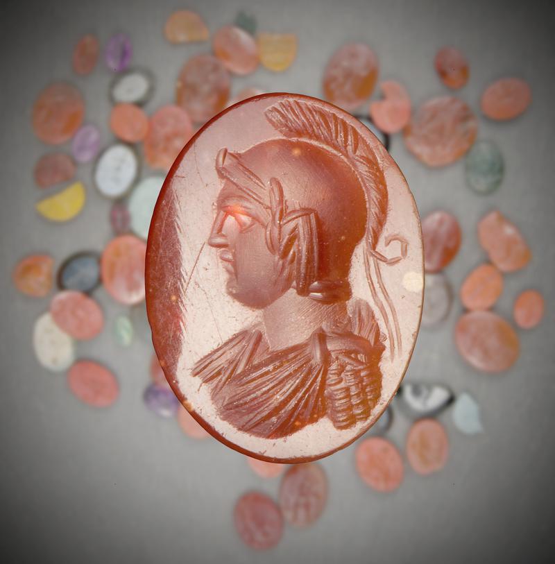Roman intaglio (Minerva or Roma)