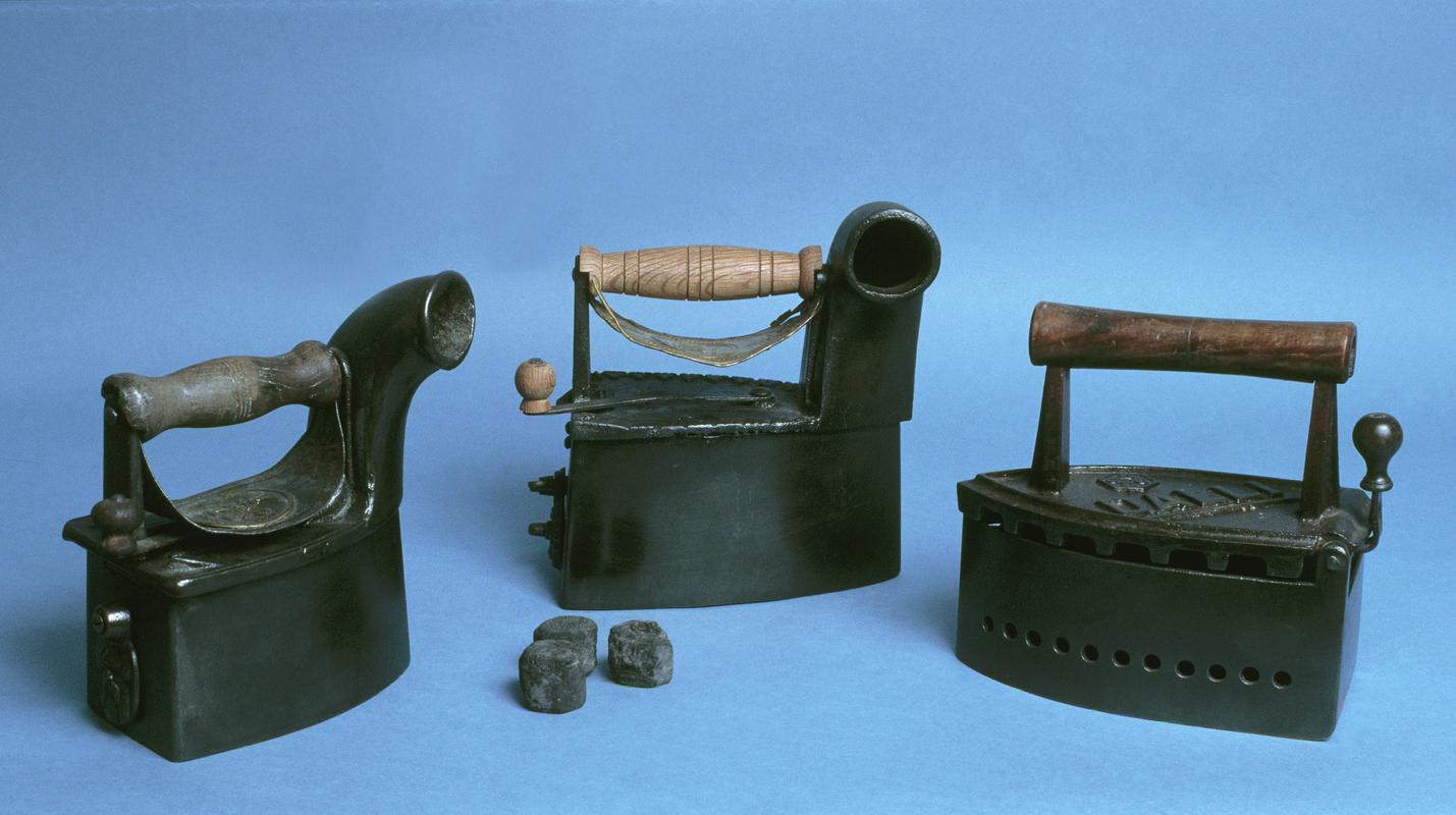 Charcoal irons, late 19th century