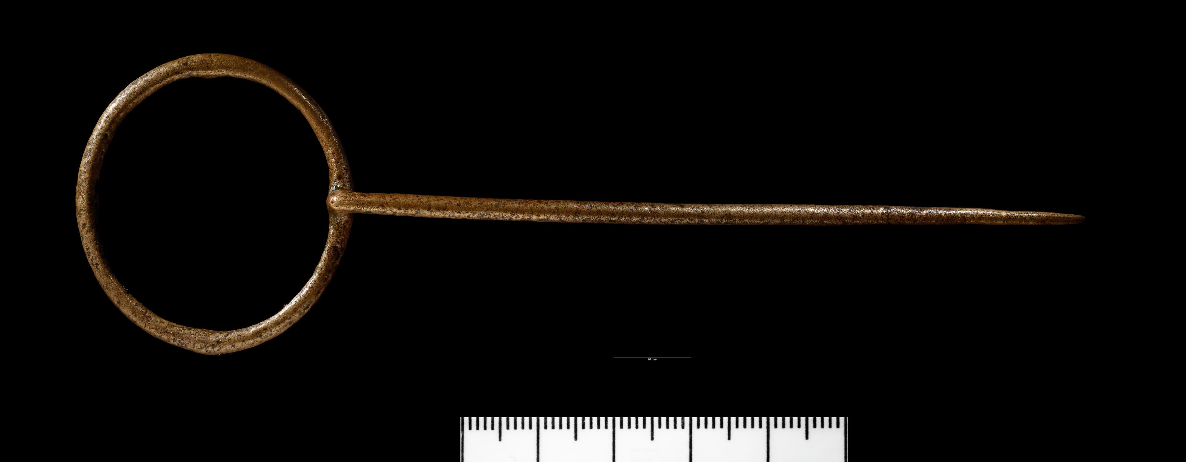 Early Medieval copper alloy ringed pin