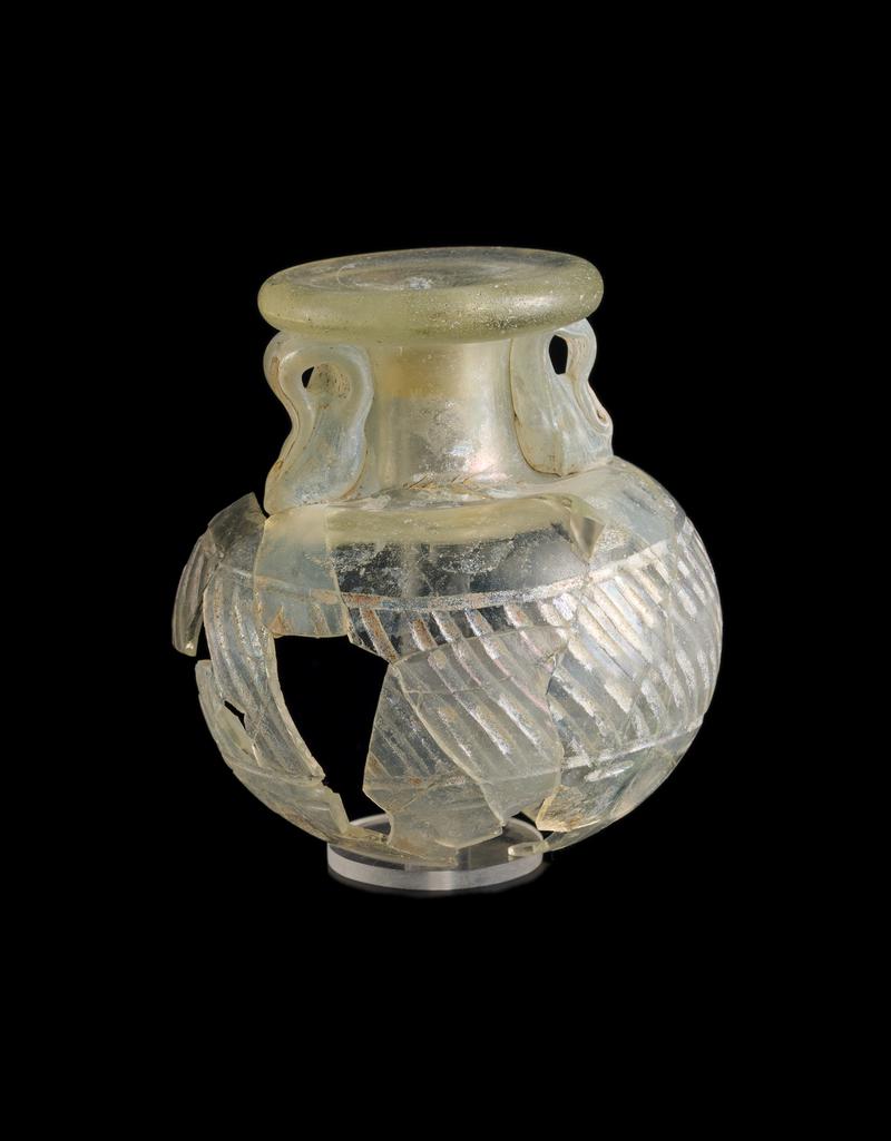 Roman glass oil flask