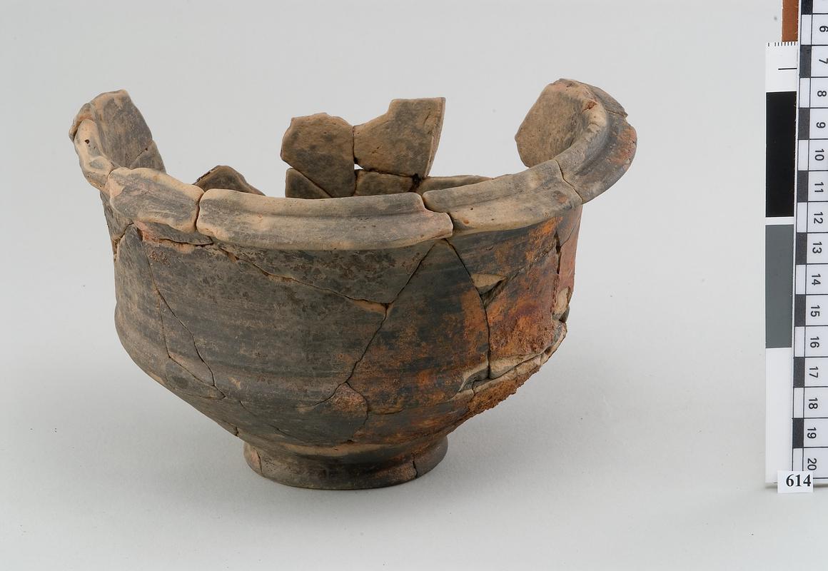 pottery carinated bowl