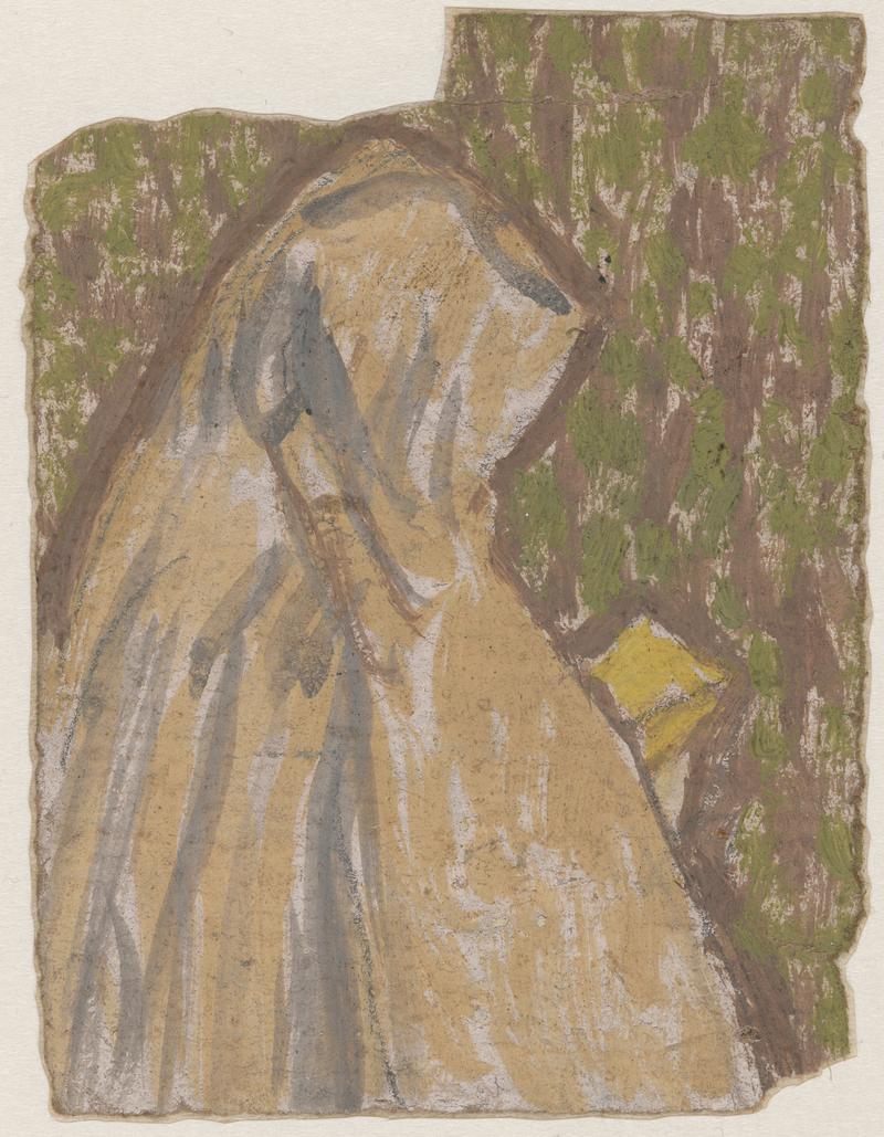 Nun holding a book, seen from behind