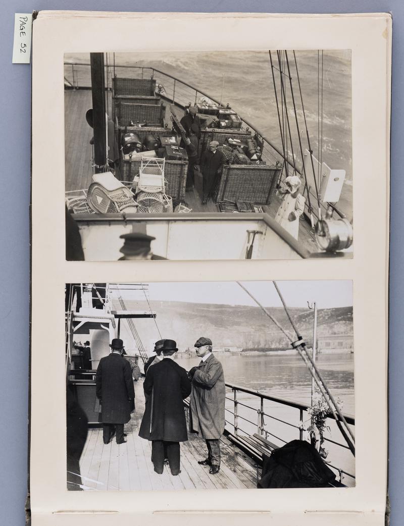 Cunard Line ships at Fishguard 1908-9, photograph album