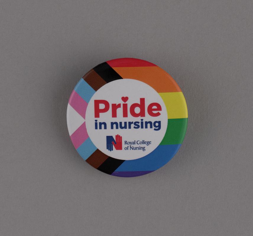 Royal College of Nursing badge 'Pride in nursing'.