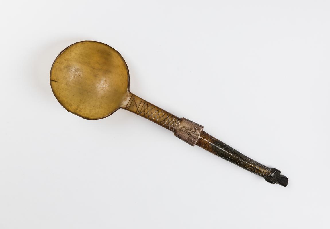 Horn Spoon with initials R.H.M.