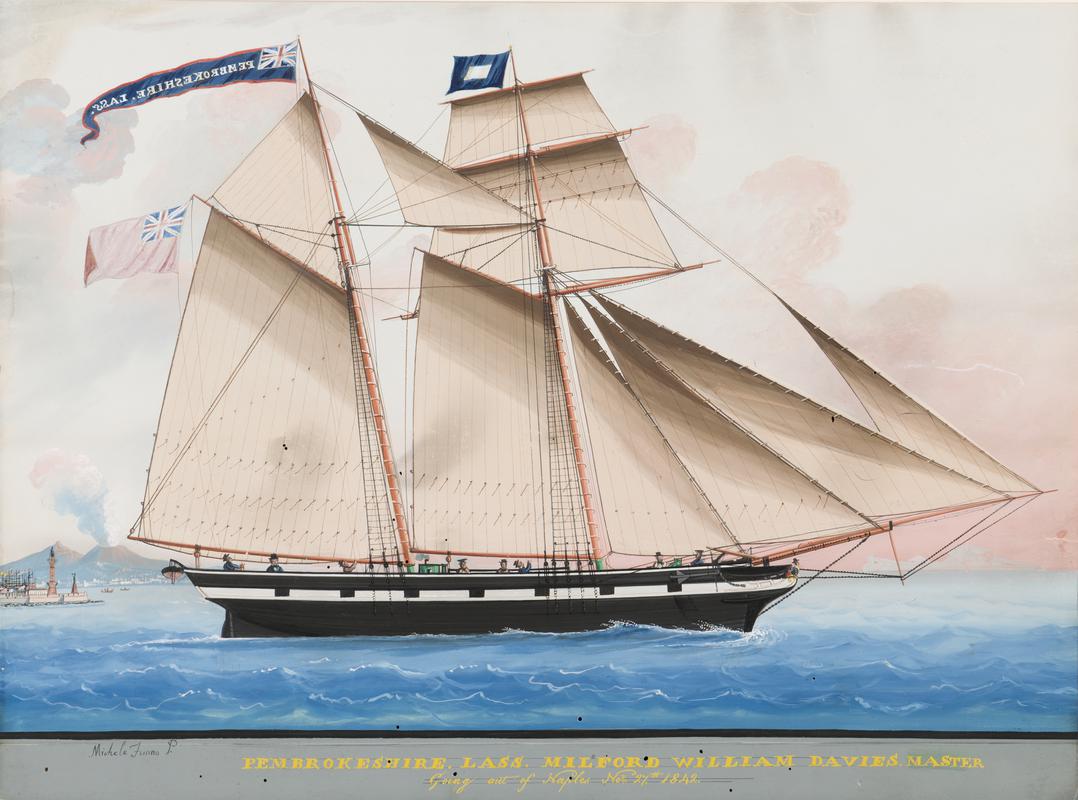 PEMBROKESHIRE LASS Going Out of Naples (painting)