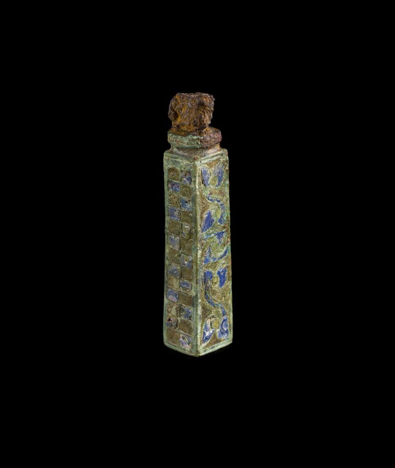 Roman copper alloy knife handle