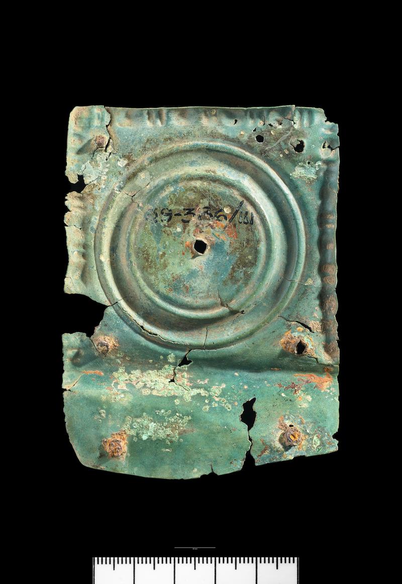 Roman copper alloy casket plate