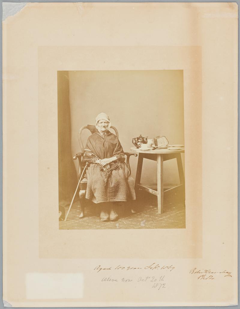 Lady aged 100 years, photograph