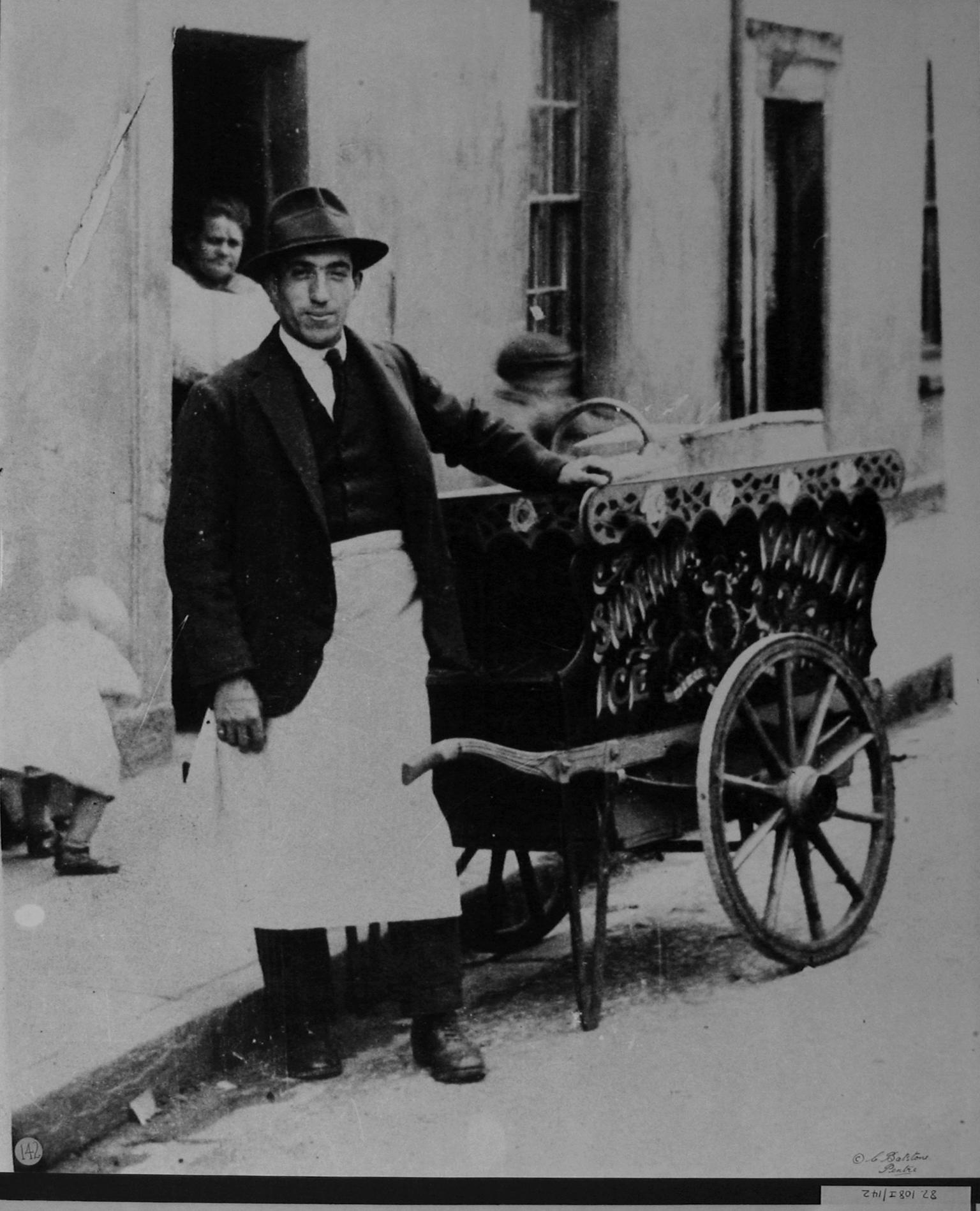 Ice cream vendor, photograph