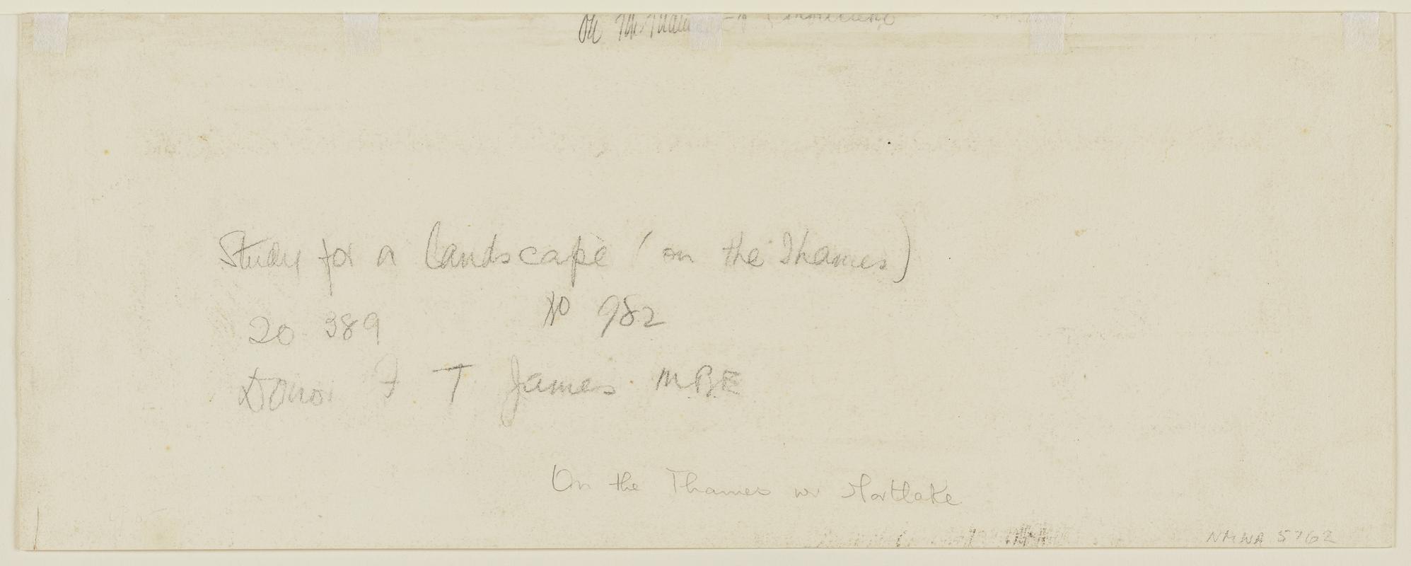 Study for a landscape (On the Thames)