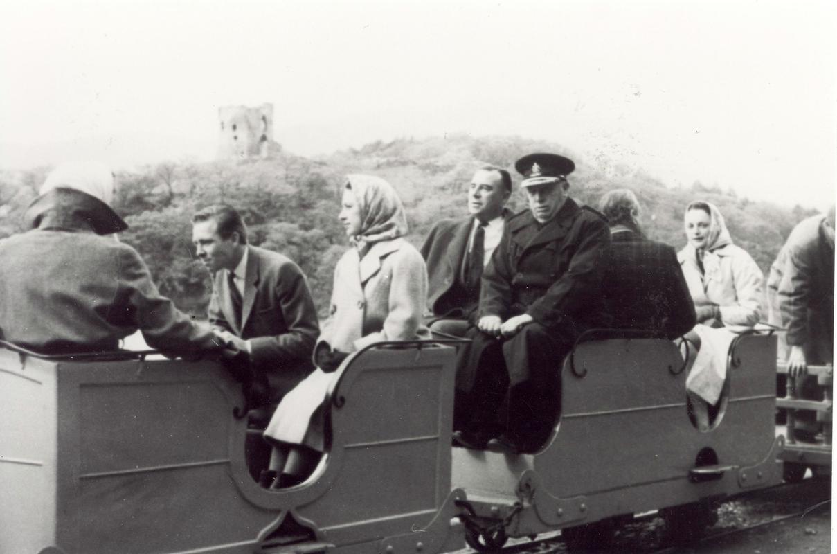 HRH Princess Margaret & Lord Snowdon during a visit to Dinorwig Quarry