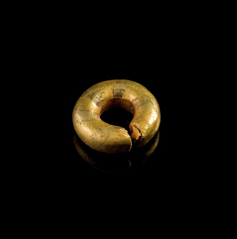 Late Bronze Age  - gold and copper hair-ring