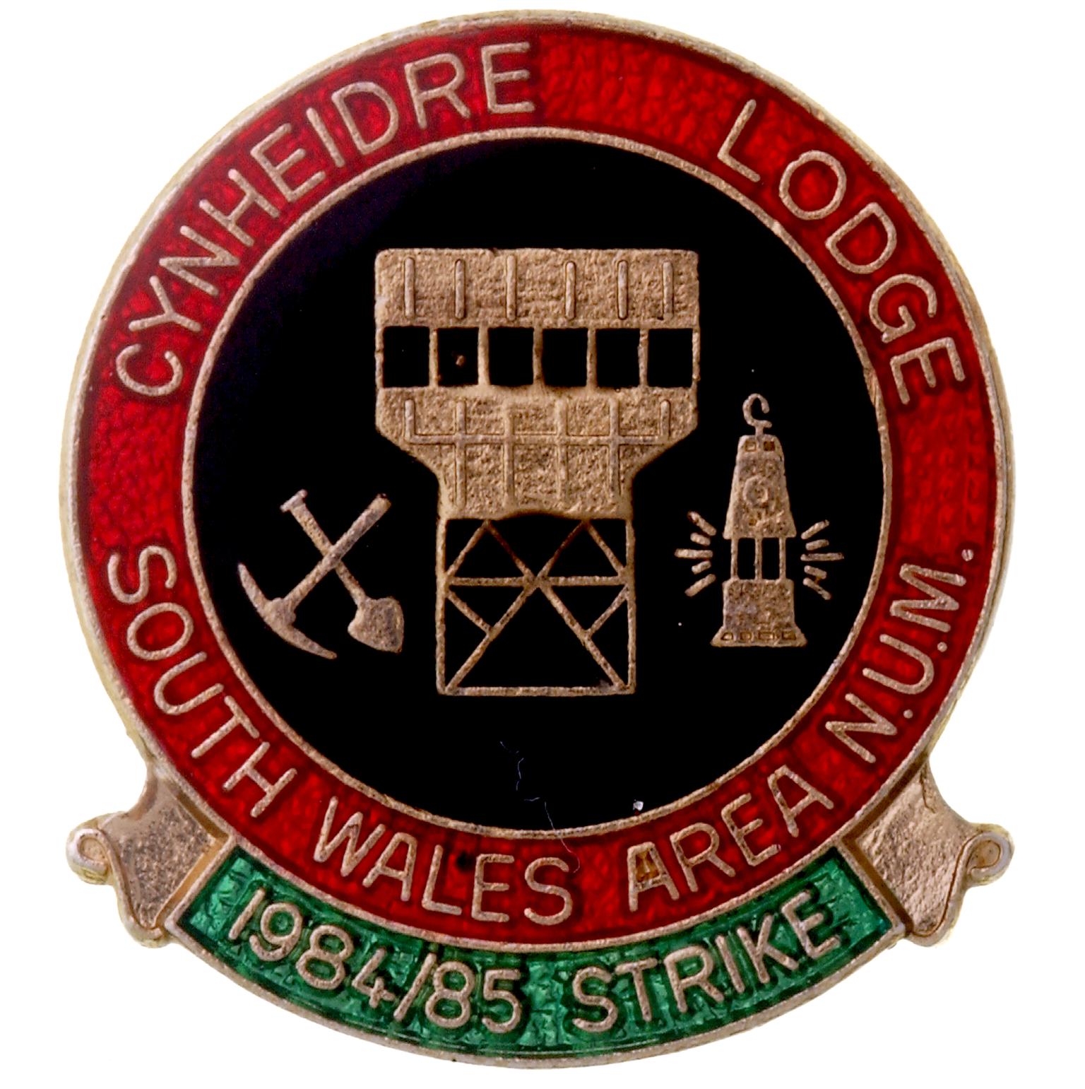 Cynheidre Lodge, strike badge