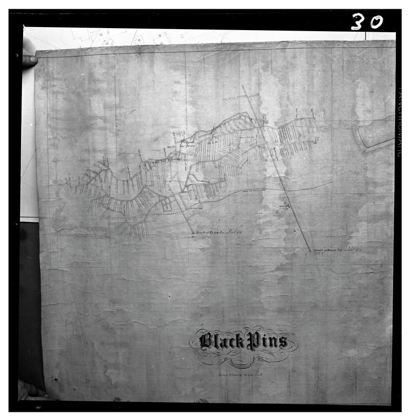 plan of Blaenavon, film negative