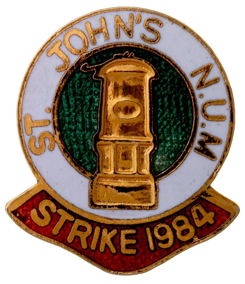 N.U.M St Johns, Strike 1984 Badge