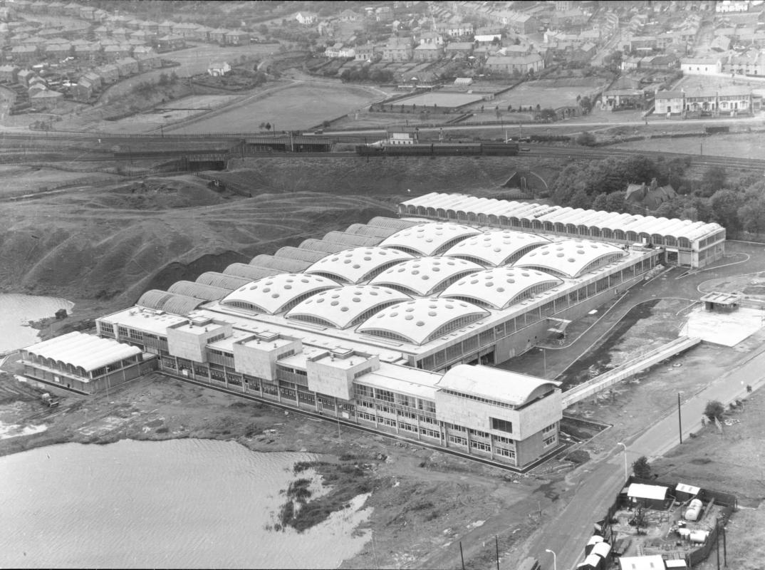 Aerial view of new of Dunlop-Semtex factory at Brynmawr.