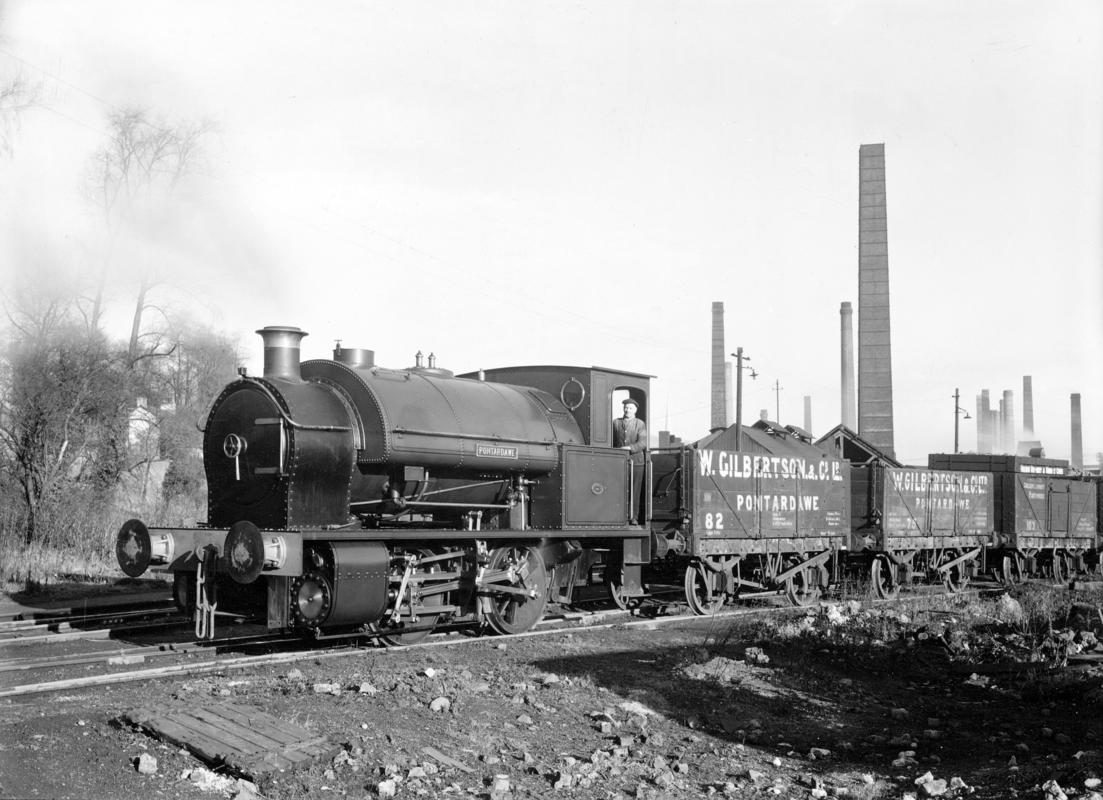 0-4-0ST locomotive "Pontardawe" at Gilbertson's, Pontardawe