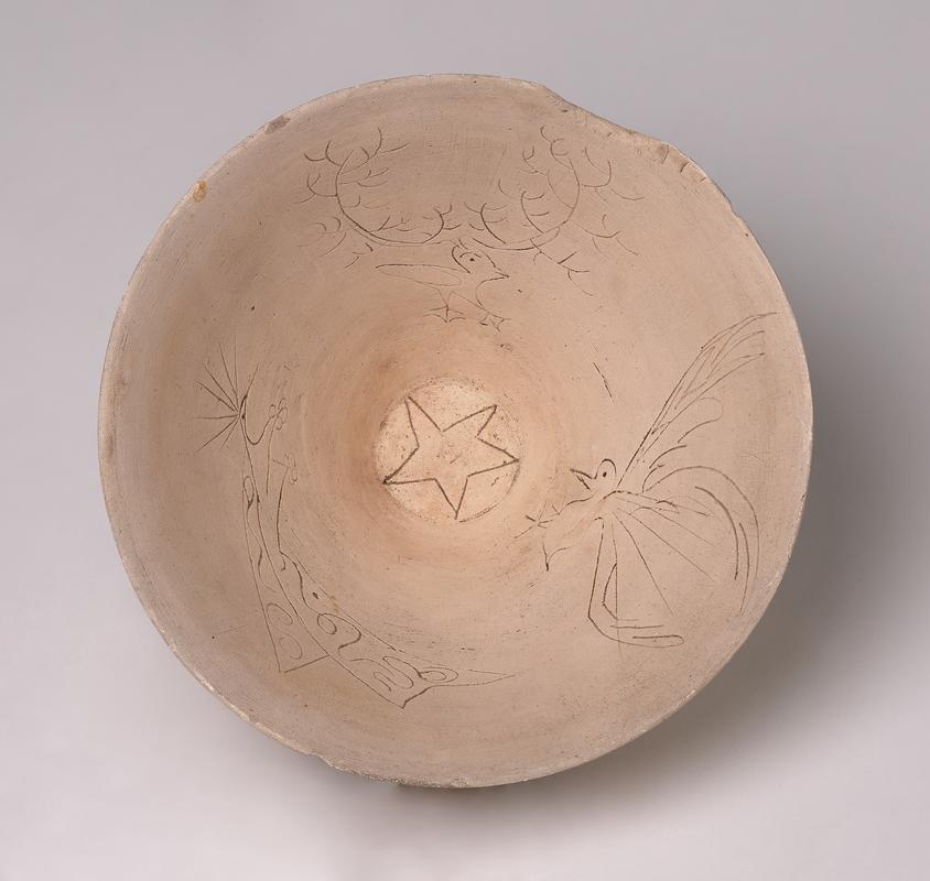 Vessel with Incised Birds and Stars
