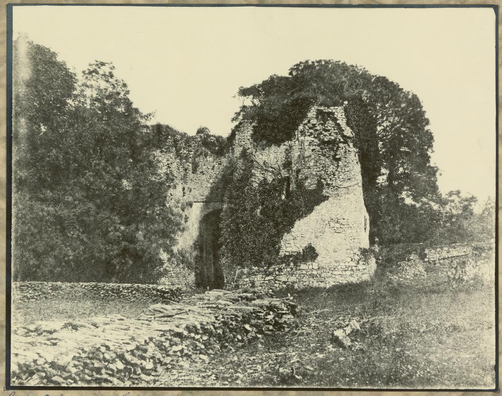 Penrice Castle Ruins, Entrance, from N (1855-1860)