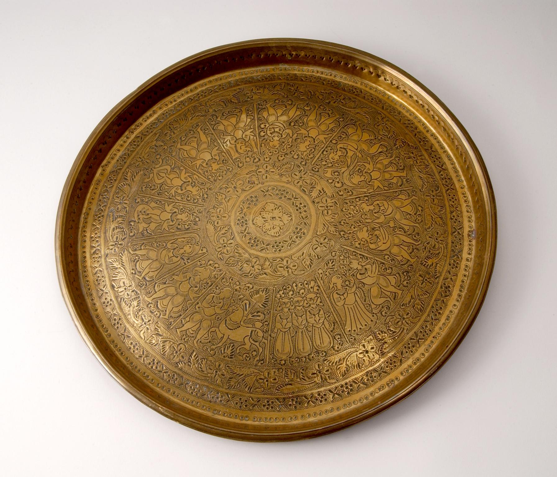 Indian brass tray/charger