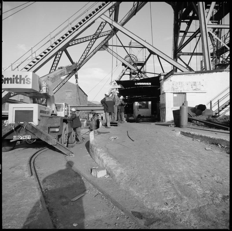 Black and white film negative showing a surface view of Western Colliery . 'Western' is transcribed from original negative bag.