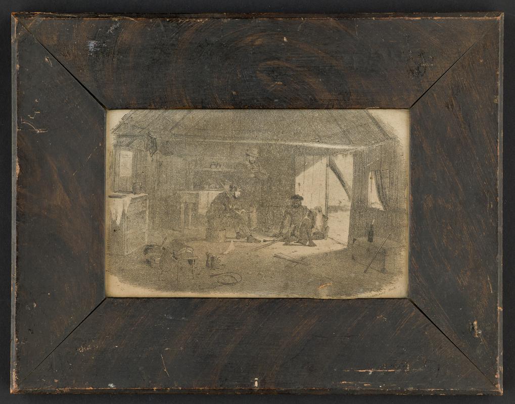 Print of a stockman's hut