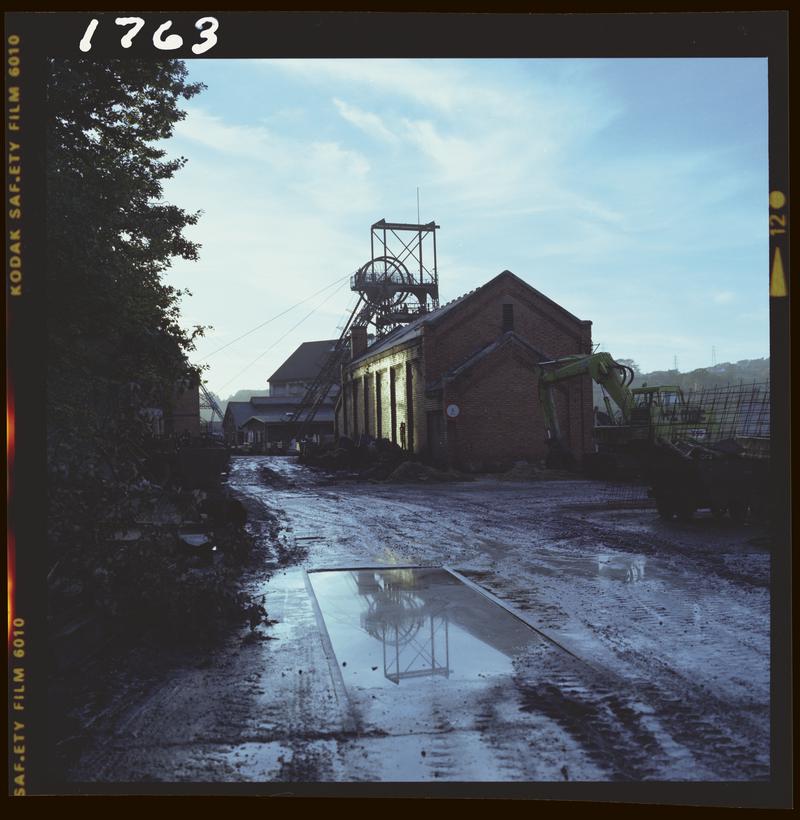 Colour film negative showing a general surface view of Oakdale colliery, October 1979.  'Oakdale' is transcribed from original negative bag.