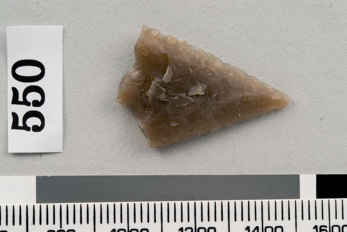 flint barbed and tanged arrowhead