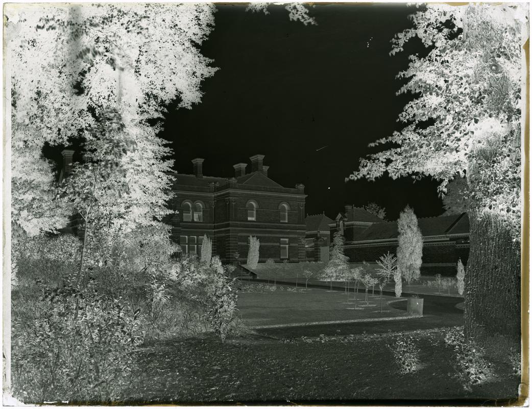 Pencisely House, Cardiff, glass negative