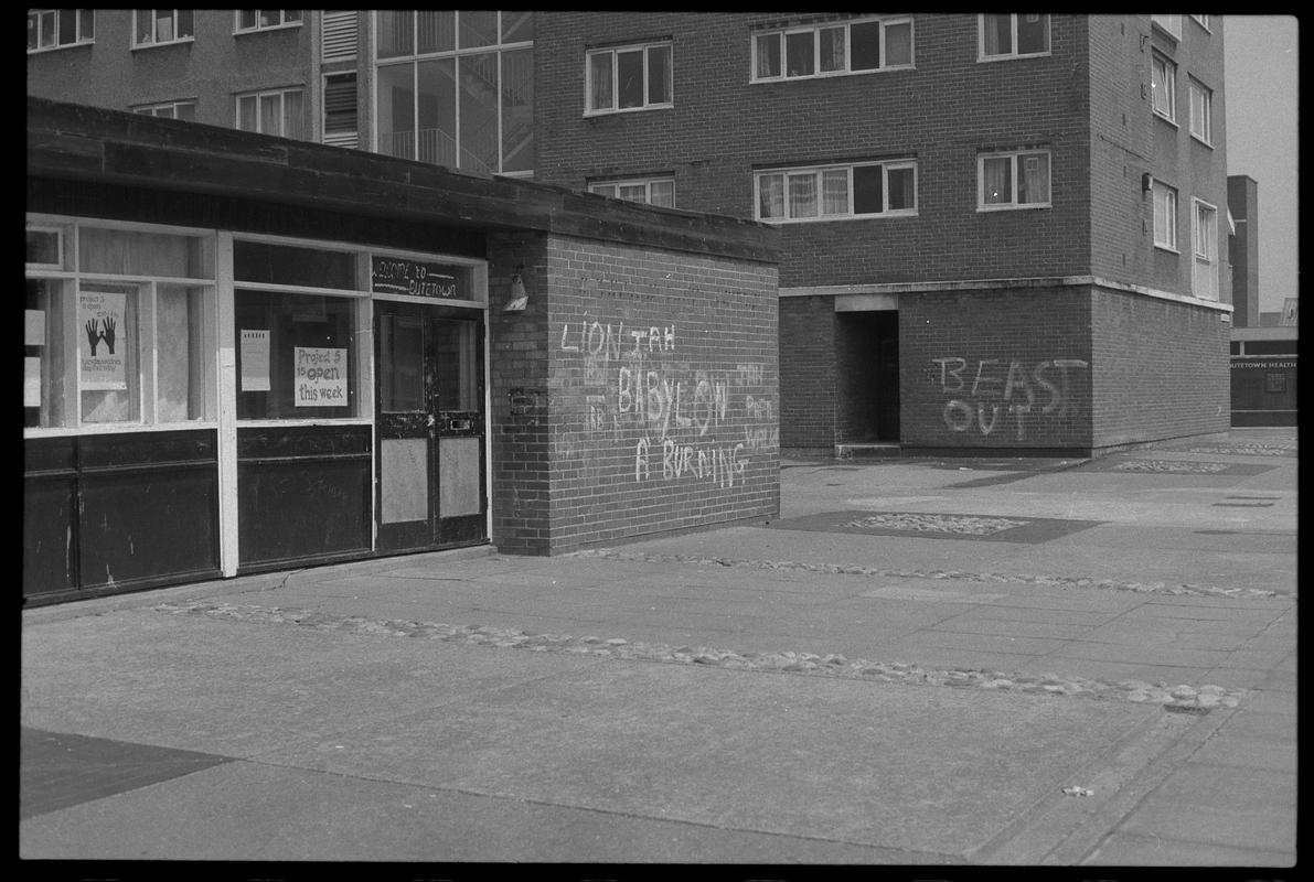 Unidentified building next to Loudoun Square Flats, Butetown.