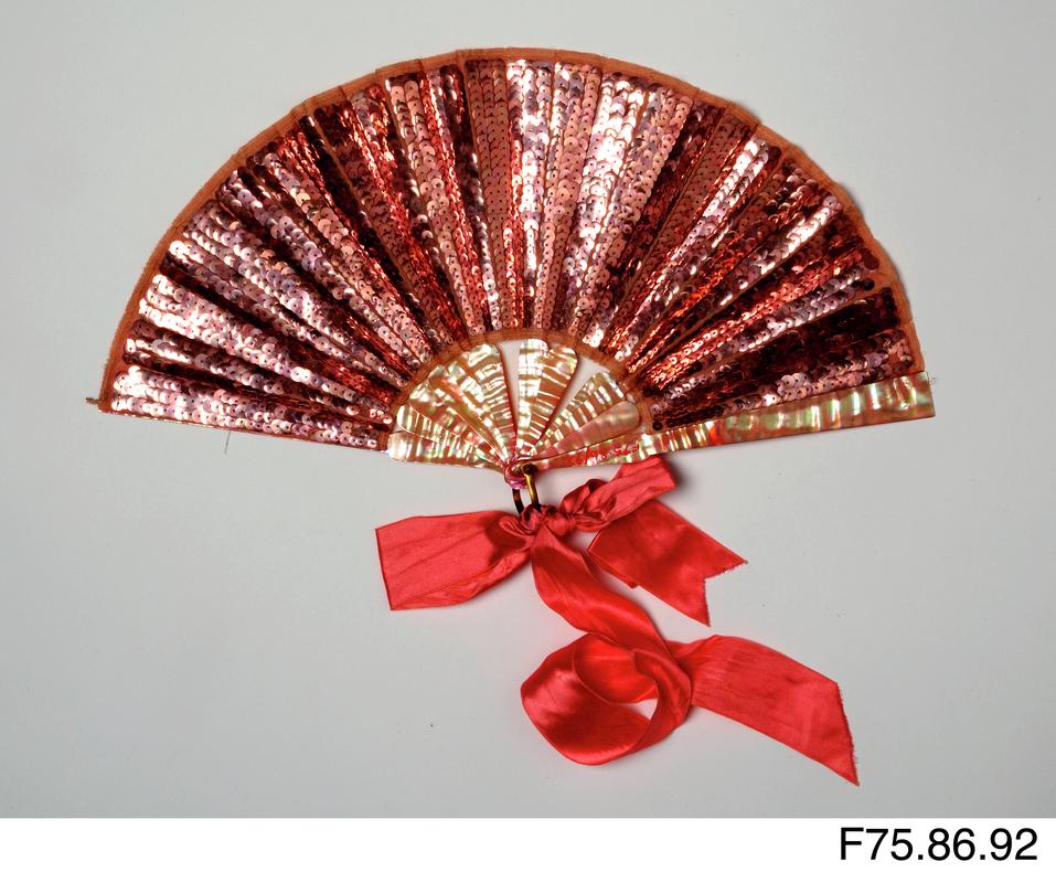 Pink feather fan