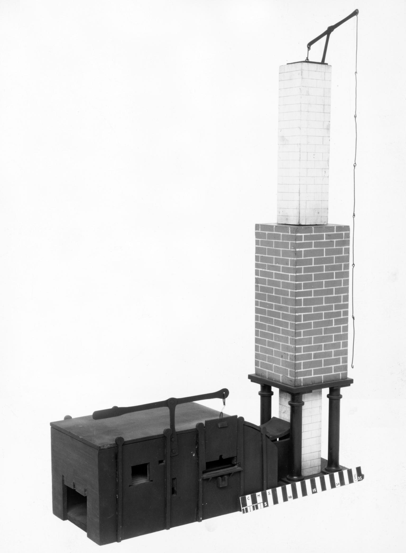 Model of furnace for reheating blooms